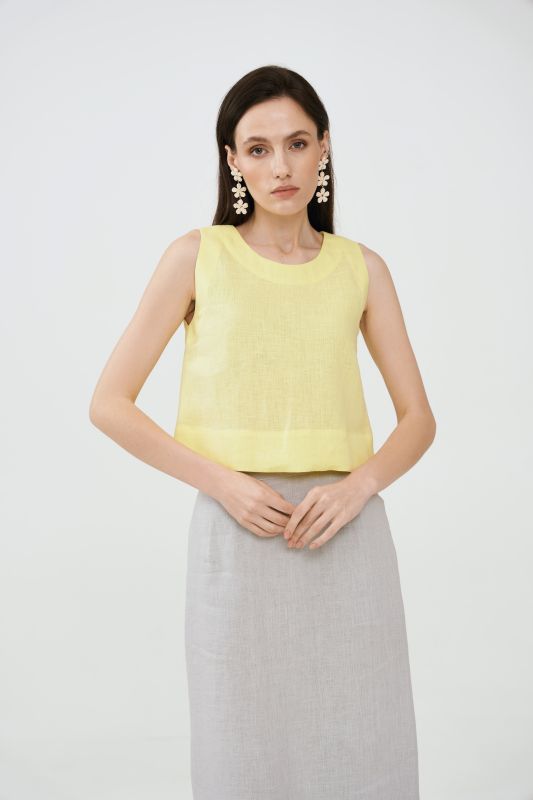 Топ лляний вкорочений